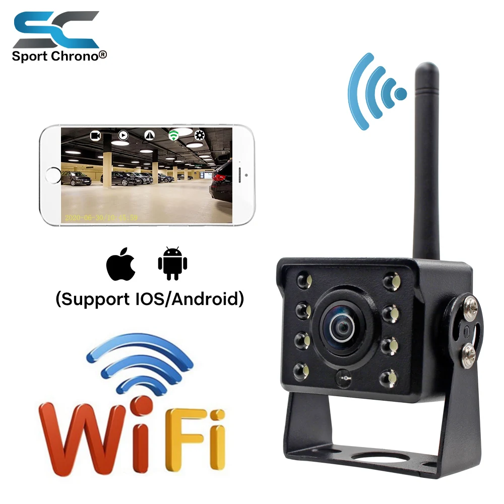

WiFi Wireless Car Rear View Camera Truck Bus 12V~36V Automobile LED Reverse HD Night Vision Backup Camera For Iphone IOS Android