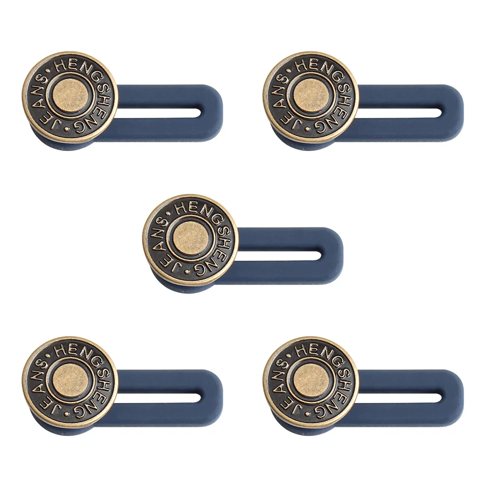 4 5pcs Adjustable Extended Casual Pants Waistline Belt Buckle Jeans Retractable Button DIY Accessories Waist Fashion Detachable - Цвет: 4