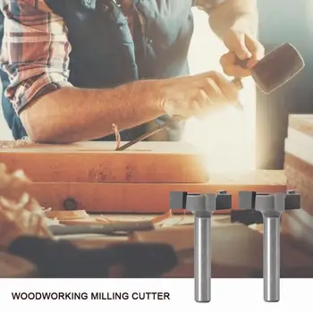 

3-edged T-type Milling Cutters Woodworker Panel Router Bit Woodworking Drill Bits Durable Trimming Tools Supplies