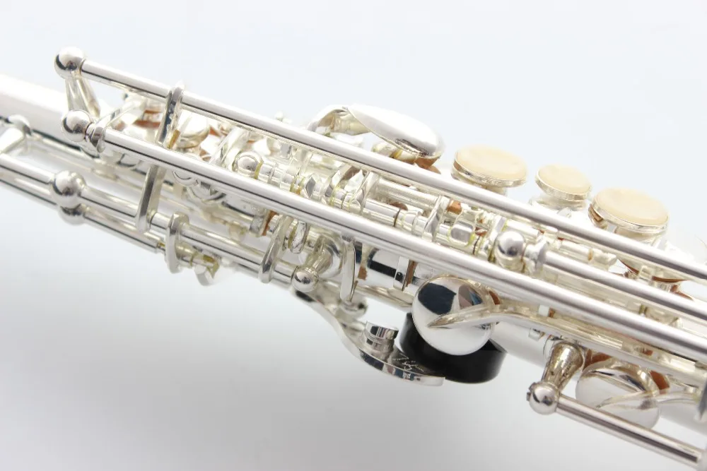Абсолютно де Син Саксофон сопрано 675 Профессиональный сопрано Sax на заказ золотой лак мундштук трости шеи с чехлом