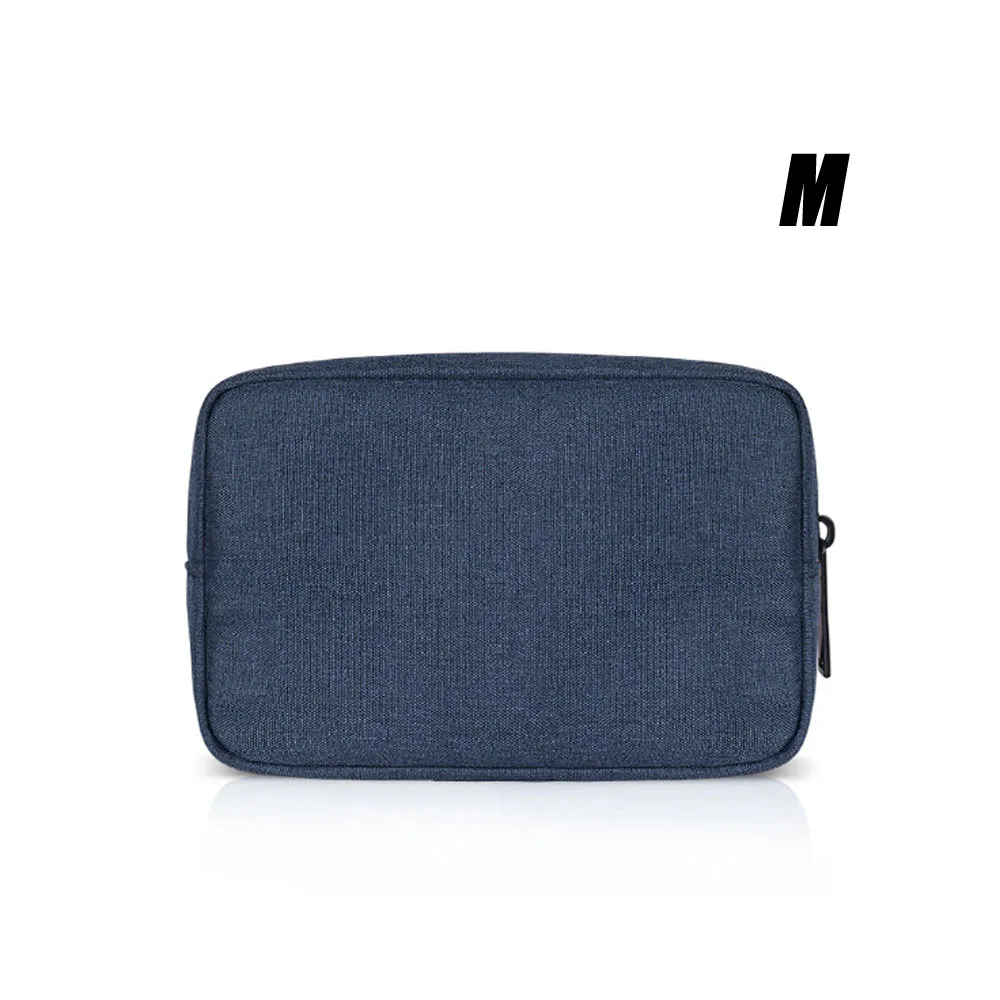 Navy Blue M/L Цифровые аксессуары кабель для передачи данных для мыши Защитная сумка для мобильного телефона u-диск гарнитура зарядное устройство сумка для хранения - Цвет: Navy Blue