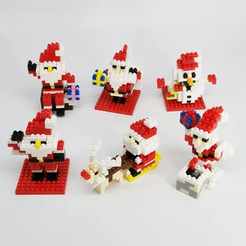 

2020 New Mini Building Blocks Snowman Santa Christmas Series Assembled Brain Technic Kids Educational Diy Toys For Child