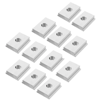 

12Pcs M8 T-Track Sliding Nut Aluminum Alloy T Slot Nut for Woodworking Tool Slot Fastener (M8)