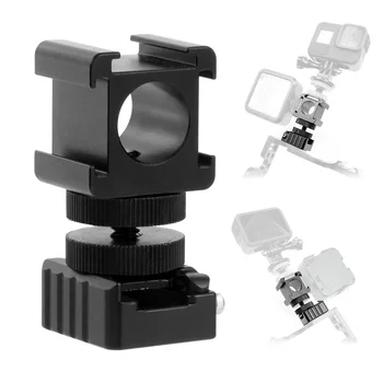 

3 Cold Shoe Microphone Monitor Mount Adapter On-Camera LED Video Light Mount Adapter for Canon Nikon Sony DSLR Camera