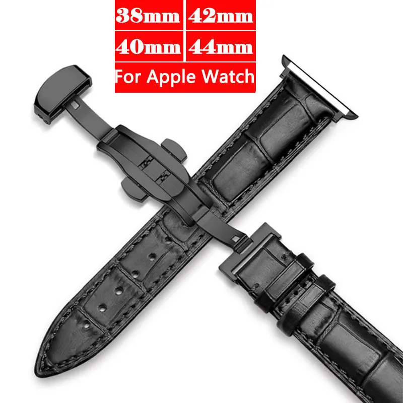 Ремешок из натуральной кожи для Apple watch Band ремешок iwatch 3/2/1 38 мм 42 iWatch 4/5 40 44