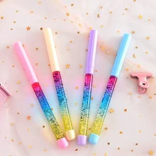 1 шт. 0,5 мм Радужная цветная ручка волшебная палочка ручка плавающие блестки блестящая Хрустальная ручка новинка канцелярские принадлежности для детей подарок креативная шариковая ручка