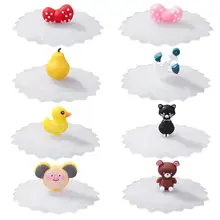 Силиконовый чехол для чашки прозрачный Вишневый термостойкий пылезащитный герметичный многоразовый чехол необходимые бытовые кухонные принадлежности для питья