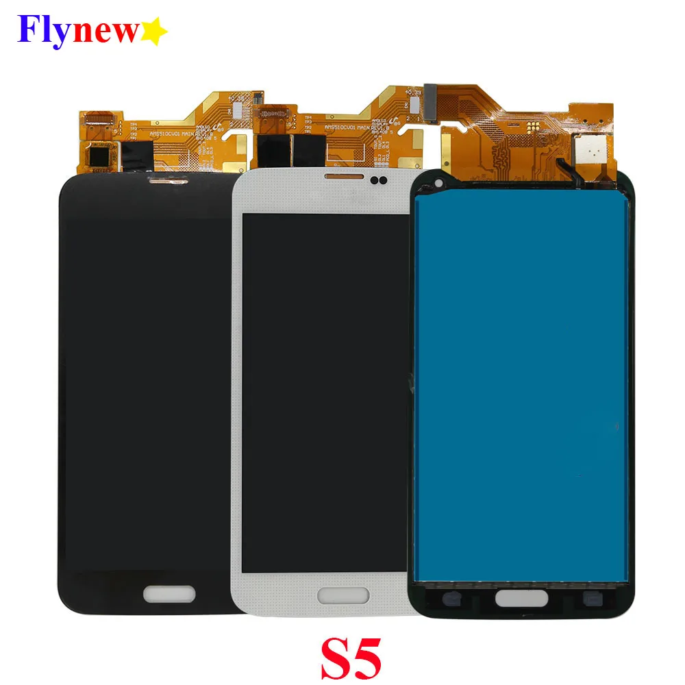 ЖК дисплей для Samsung S5 I9600 SM G900 G900A G900F G900P G900T с цифровым преобразователем в сборе