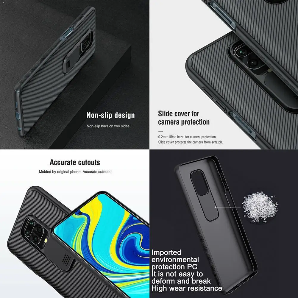 Чехол Nillkin для Xiaomi Redmi Note 9 Pro/Note Pro Max/Note 9S пластиковый защитный чехол объектива