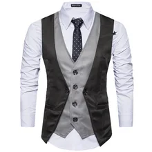 Ouma Мужской Стильный повседневный Универсальный однобортный Повседневный жилет из двух частей