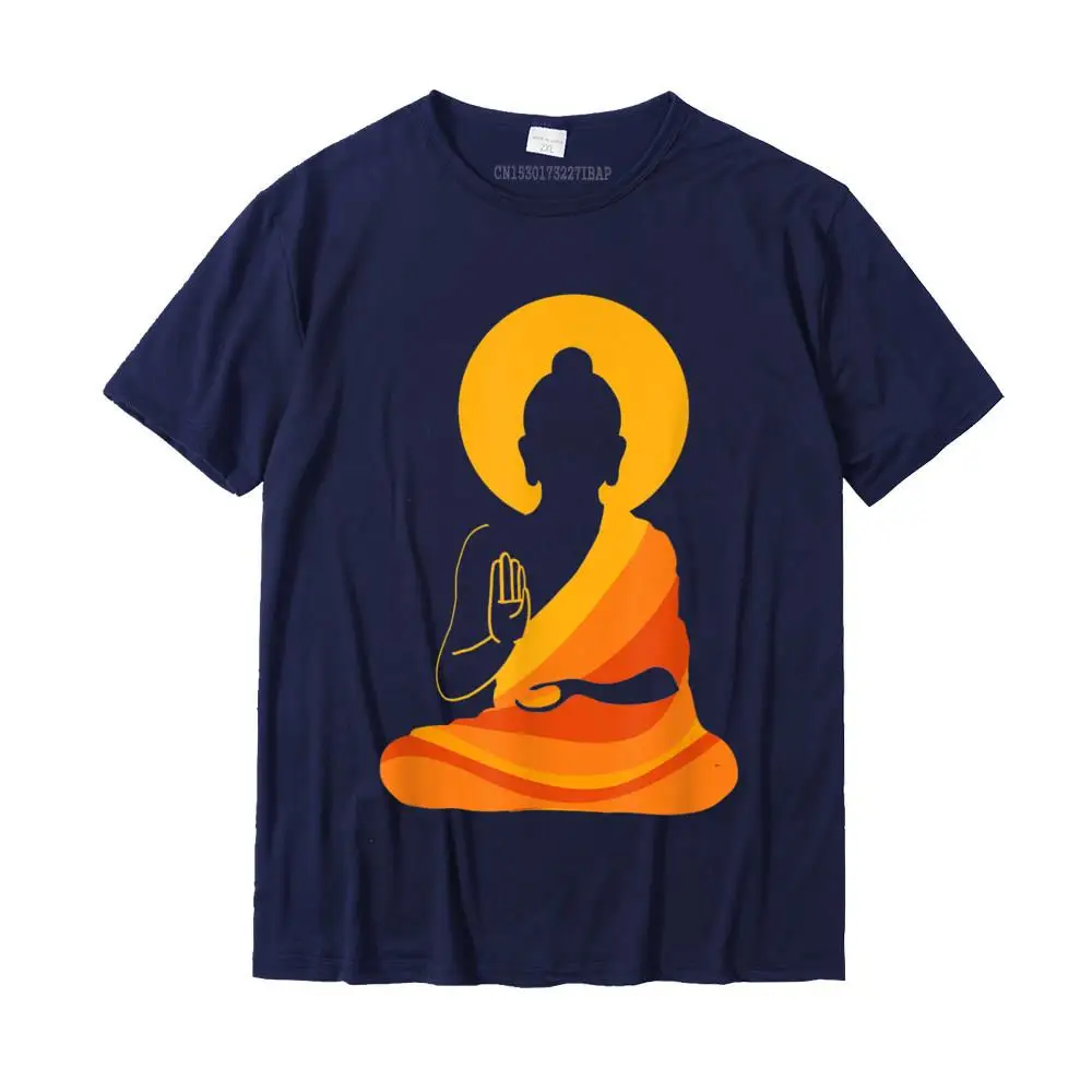 2021 Discount Family cosie Short Sleeve T-Shirt Summer Fall Crew Neck 100% Cotton Fabric Tops Shirts for Men Tee-Shirts Casual Buddha YingYang Zen Yoga T-shirt Tee Relax and enjoy life! T-Shirt__MZ15738 navy