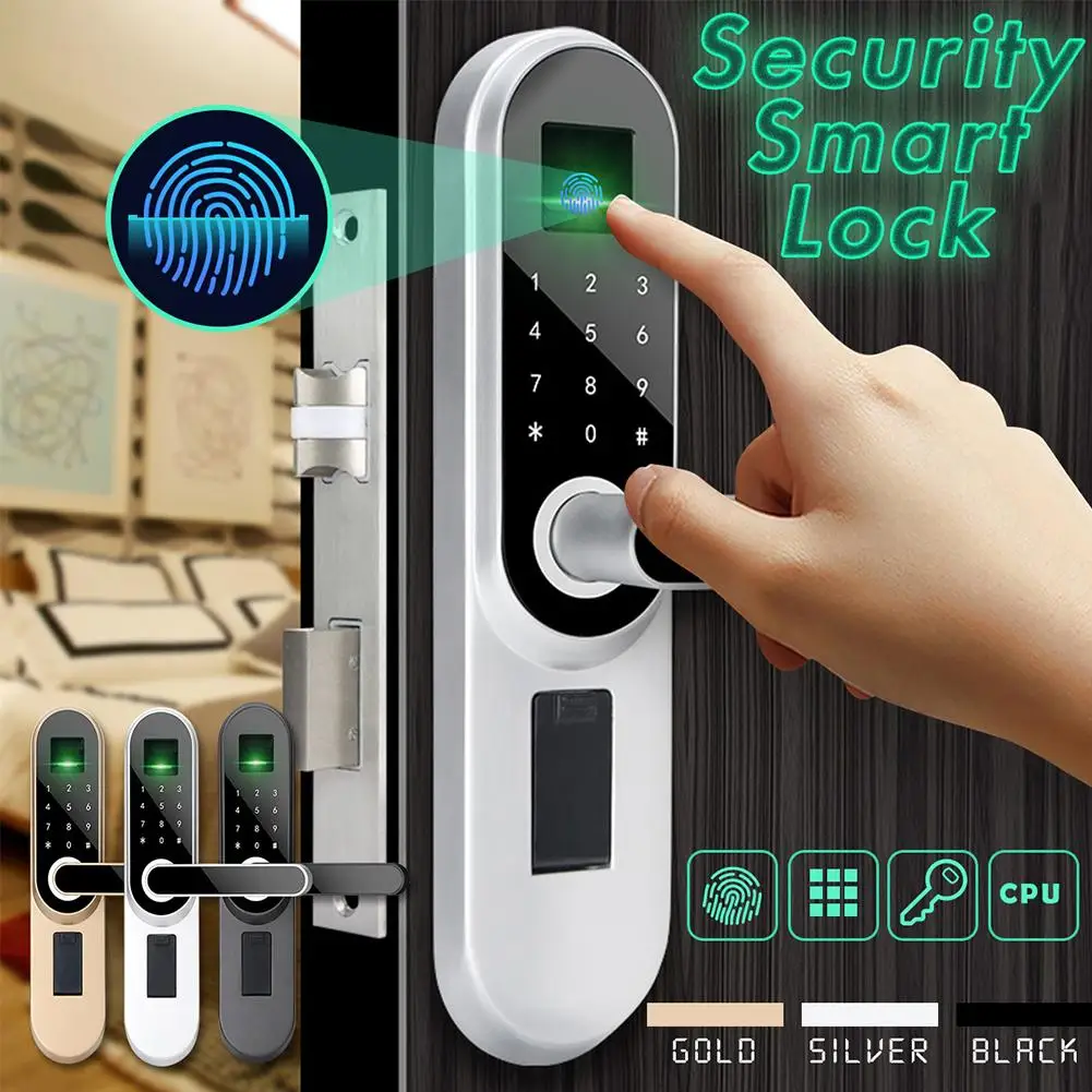 

Universal Anti-theft Electronic Digital Smart Lock Fingerprint Security Password Entry Door Lock For School Company Apartment
