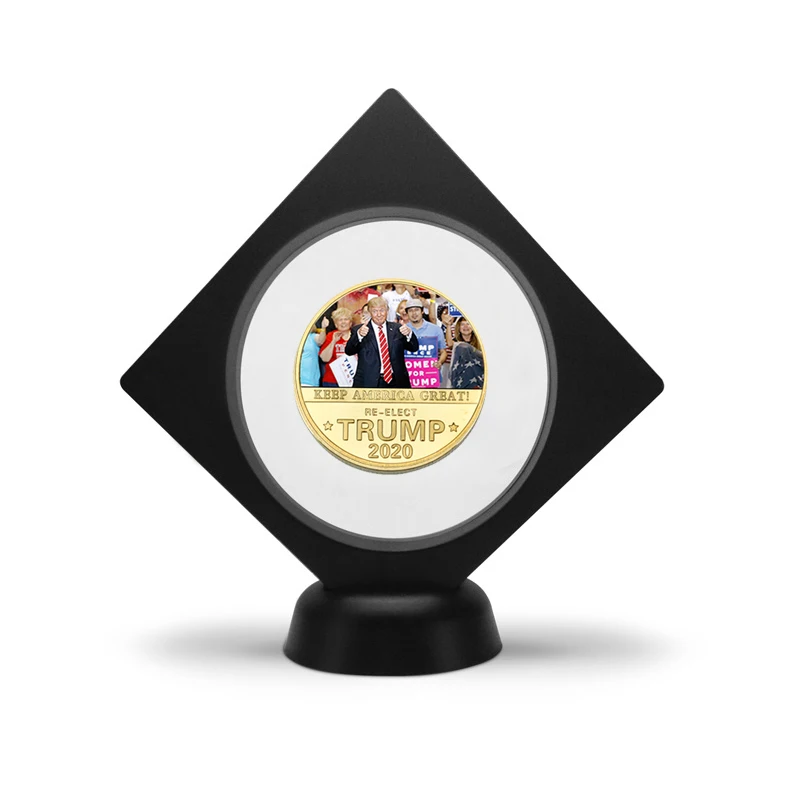 coin1 with stand WR Trump, коллекционный набор монет с держателем для монет, Золотая оригинальная монета для сувениров, подарки, Прямая поставка - Цвет: coin1 with stand