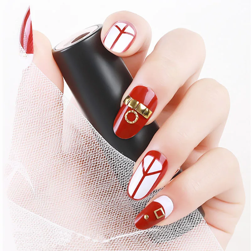 

24Pcs False Nails Detaching Nails Fake Nails With Glue Press on Nails Art Nail Glue On Nails