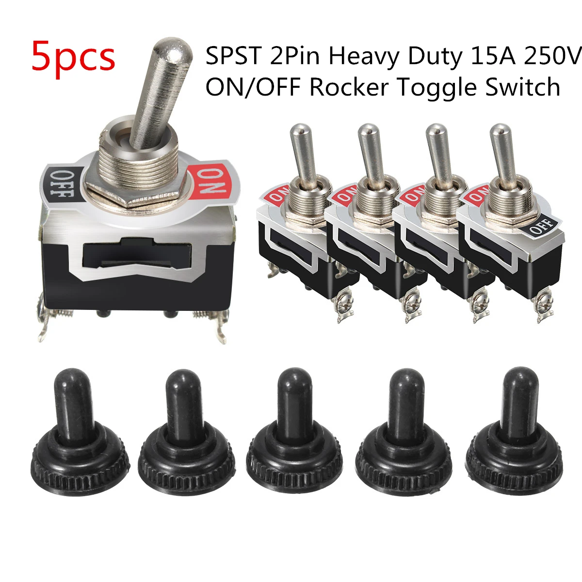 2pinトグルスイッチ 5個 重い15a 250v オン オフ 短納期 On Off Rocker Switch Duty Boots Aliexpress 2pinトグルスイッチ 5個 重い15a 250v オン オフ 短納期 On Off Rocker Switch Duty Boots Aliexpress