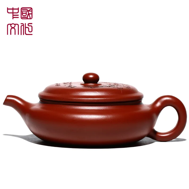 

165cc Handmade Purple Shuibian Yixing Teapot Raw Ore Dahongpao Teapot Set