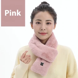 USB Heated Scarf with 3 Heating Levels Winter Electric Heating Scarf Warm Soft Scarves Neck Warmer for Men and Women
