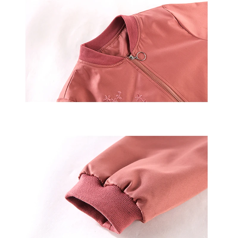 Новинка, весенние женские куртки, большие размеры L-4XL, повседневные, с вышивкой, с длинным рукавом, свободные пальто, женская модная верхняя одежда с круглым вырезом