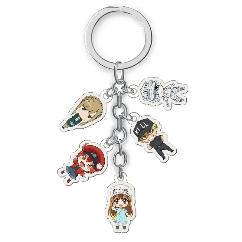 Anime Acrylic Keychain Hataraku Saibou Cells At Work Two Side Print Car Key Chain Cartoon Figure Holder Best Friend Keyring Gift Anime Acrylic Keychain Hataraku Saibou Cells At Work Two Side Print Car Key Chain Cartoon Figure Holder Best Friend Keyring Gift