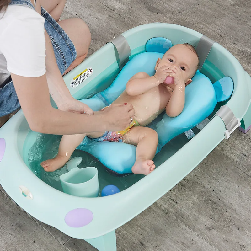 

A Pieces of Hair, Infant Net Baby Bath Newborn Son Tub Bath Stand String Bag Suspension Pad Universal-Sit Lie