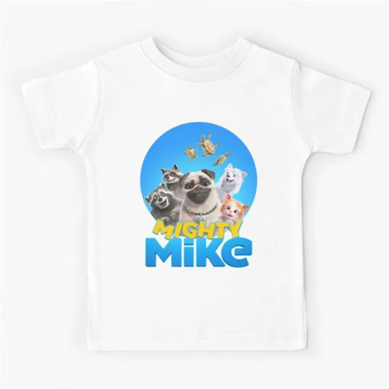 Детская футболка с принтом Mighty Mike новая летняя модная детская мультяшная в стиле