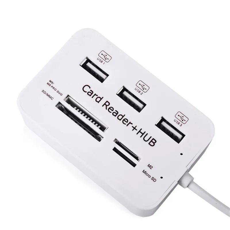 CARPRIE высокого Скорость адаптер usb-концентратор мини USB 2,0 3-Порты и разъёмы с кард-ридер разветвитель для портативных ПК Тетрадь приемник компьютера
