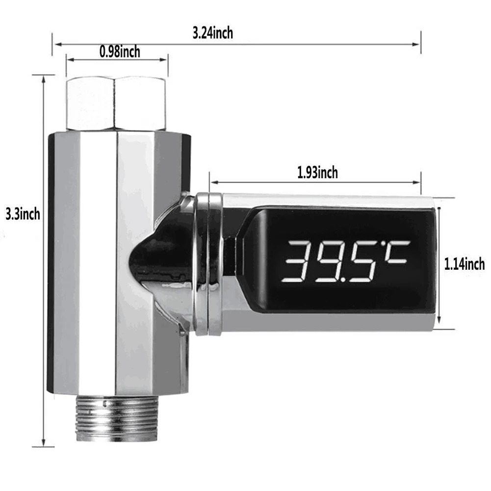 Светодиодный термометр для душа с дисплеем, измеритель температуры воды, монитор для ребенка, водонепроницаемый 360 градусов вращающийся термометр для душа