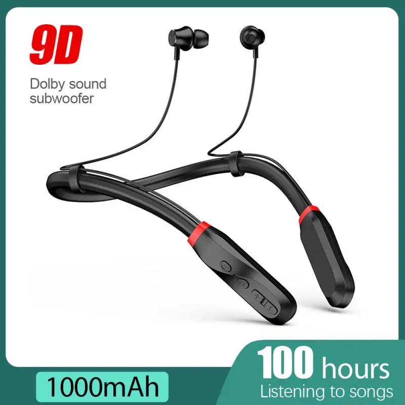I35 Neck-mounted Bluetooth Headphones 100 Hour Listening To Songs Headset 9D Dolby Sound Subwoofer Earphones For IPhone Samsung |