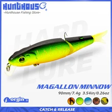 Hunthouse – leurre méné rigide articulé, wobbler, appât artificiel idéal pour la pêche au brochet, à la perche ou à la sandre, 90mm, 7.4g 