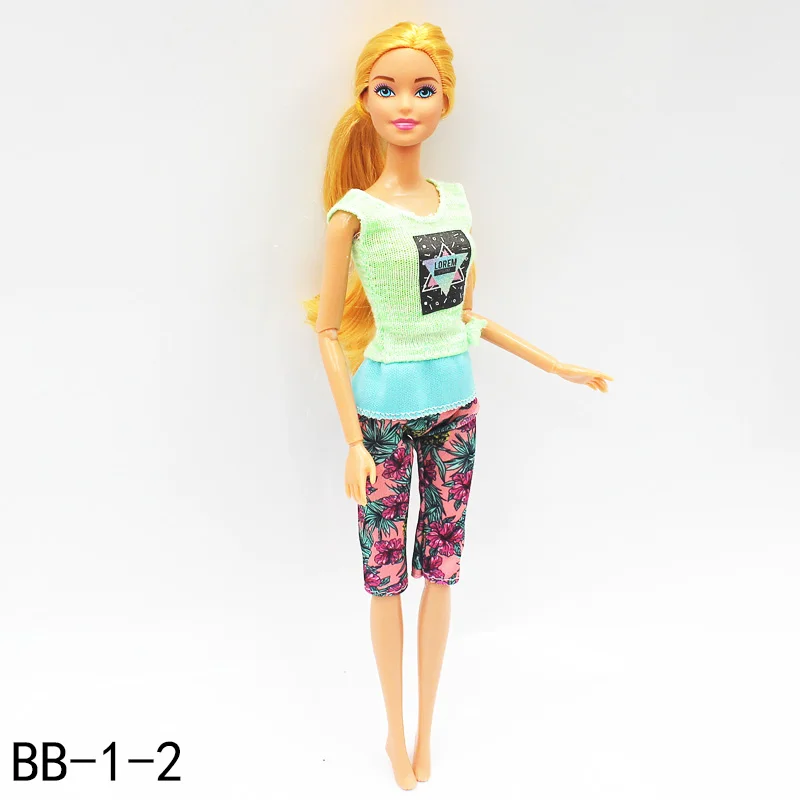 Fashion Outfit For Doll Clothes Green Tank Top Floral Shorts