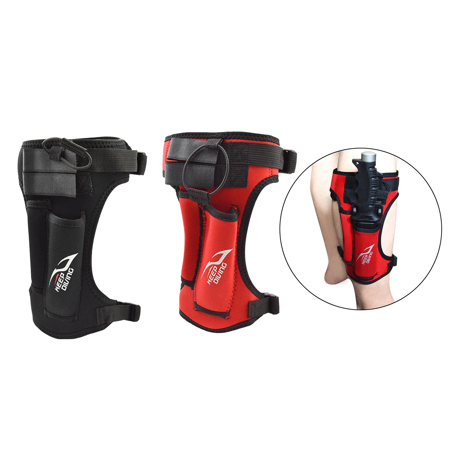Diving Knife Sheath Thigh Holster for Leg, Arm, BCD, with Quick Release Adjustable Buckle Strap, One Size Fits All Diving Knife Sheath Thigh Holster for Leg, Arm, BCD, with Quick Release Adjustable Buckle Strap, One Size Fits All