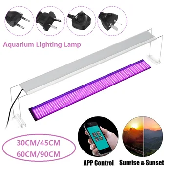

RGB Aquarium Light Lamp 30/45/60/90cm Led Lighting With White Blue Red Adjustable Color Lid Fixture For Fish And Plant Tank
