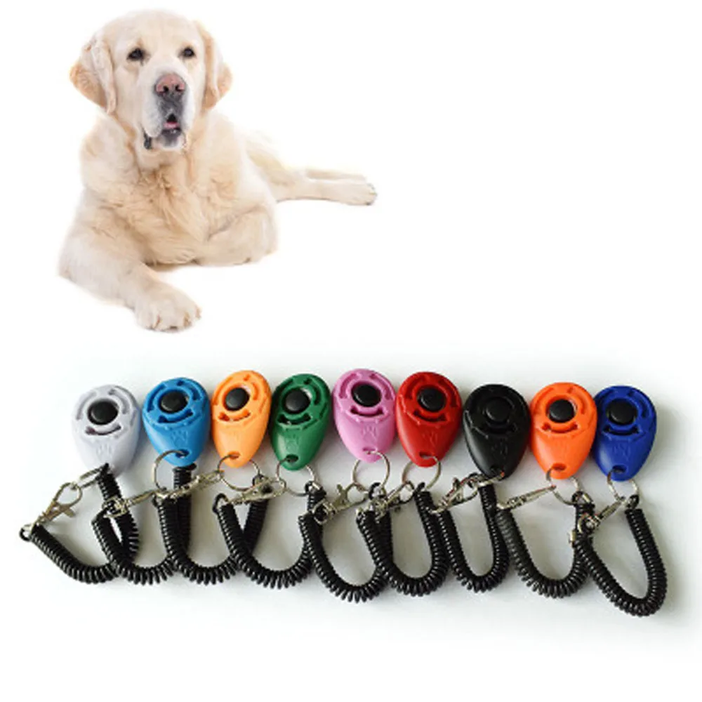 Dog Supplies Dog Pet Click Clicker Training Trainer Toy Aid Guide Wrist Band Accessories Set Dog Trainings Tools