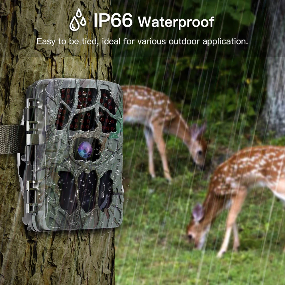 

20MP 1080P Hunting Camera 0.2s Trigger Wildlife Camera Scouting Security Hunting Trail Cameras Chasse Scout IP66 4K Photo Trap