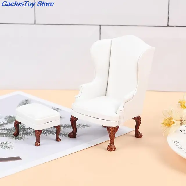 4 colors 1:12 Dollhouse Mini Furniture Miniature Rement Doll Accessories Leather Sofa With Pedal 1:12 Dollhouse Toys Decoration 3