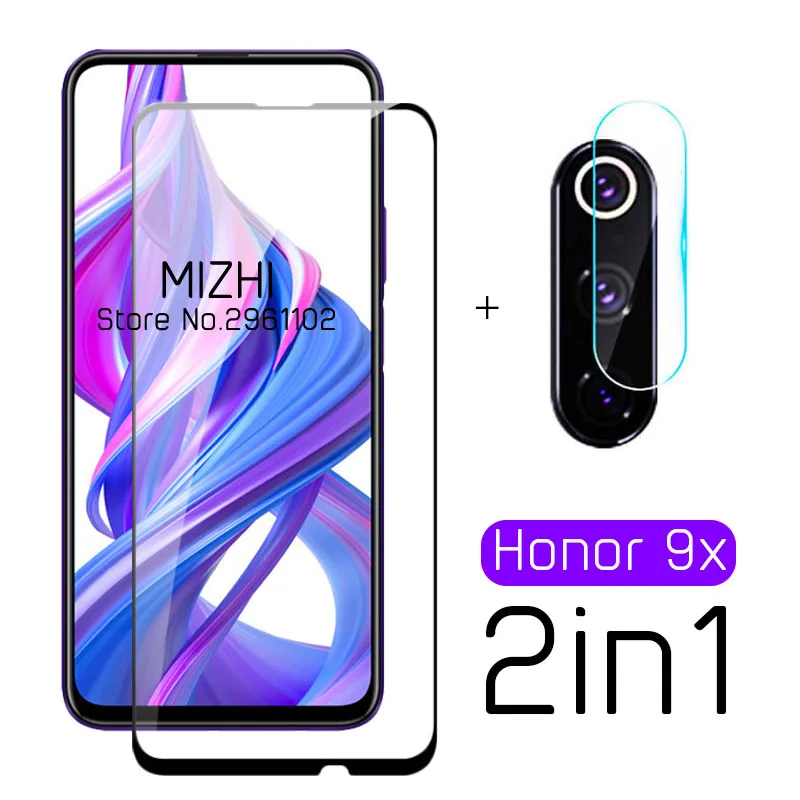 Защитное стекло 2 в 1 для huawei honor 9x глобальная Защита объектива камеры Защитная