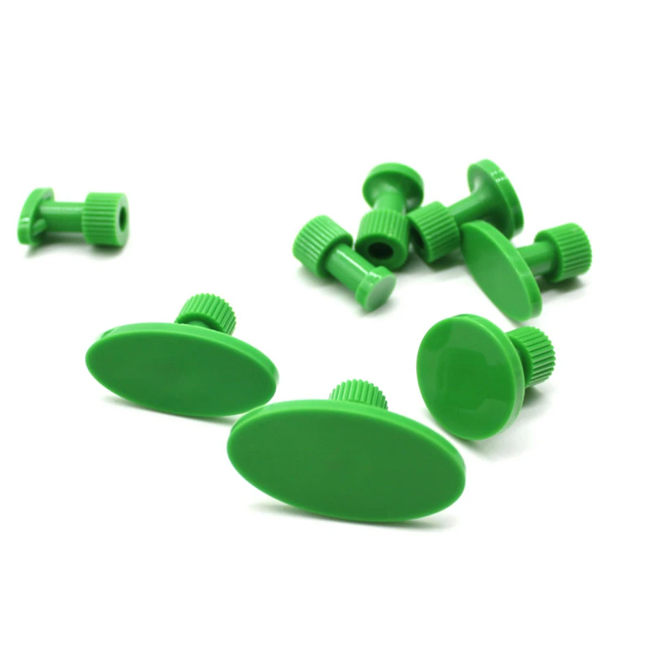

PDR King Tools 8 pcs green smooth surface glue tabs for car dent puller system car hail dent repair tools set dent tabs