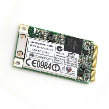 

Wireless-N 300Mbps Broadcom BCM94321MC BCM94321 BCM4321 2.4G/5G 802.11a/g/n Full Mini PCI-E WLAN Wifi Network Card
