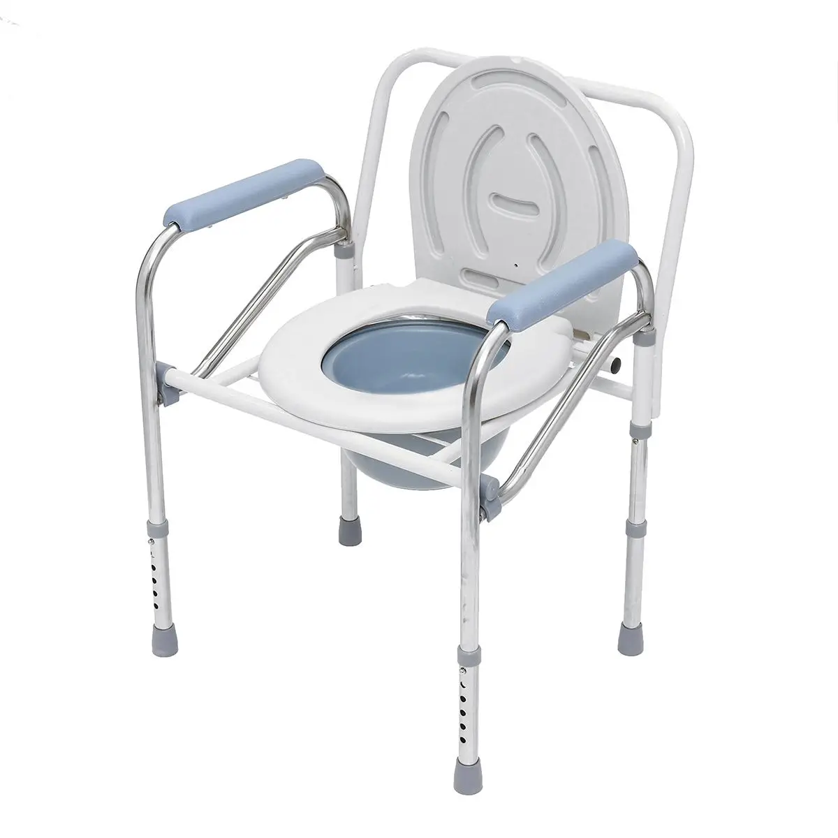 Портативный горшок стул унитаз складной регулируемый комод стул унитаз камера горшок для пожилых мужчин женщин нержавеющая сталь