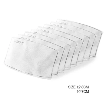 

10 pcs/Lot PM2.5 Filter Paper Anti Haze Mouth Mask Anti Dust Mask Activated Carbon Filter Paper Health Care For Adult