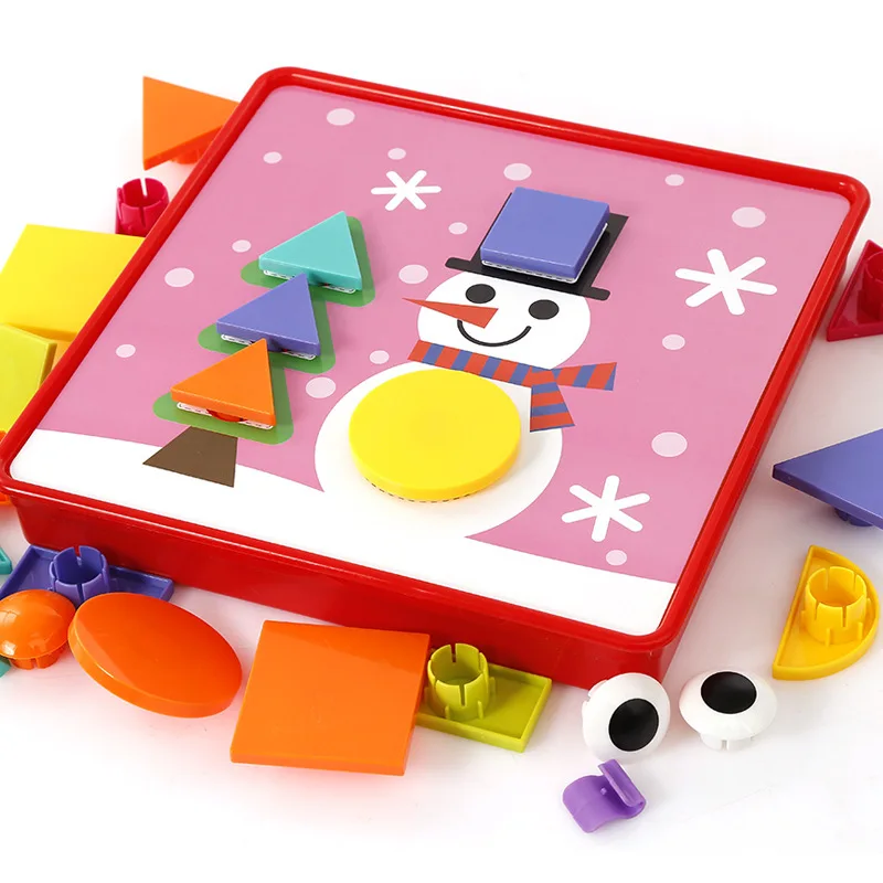 

Children Educational Force Puzzles 1-2-3 a Year of Age Baby Mushroom Nail Combination Fight Inserted Board Toy Children Gift
