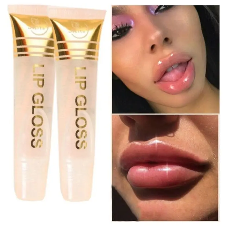 

15g Clear Crystal Lip Gloss Oil Moisturizing Lasting Lipstick Plumper Enhancer