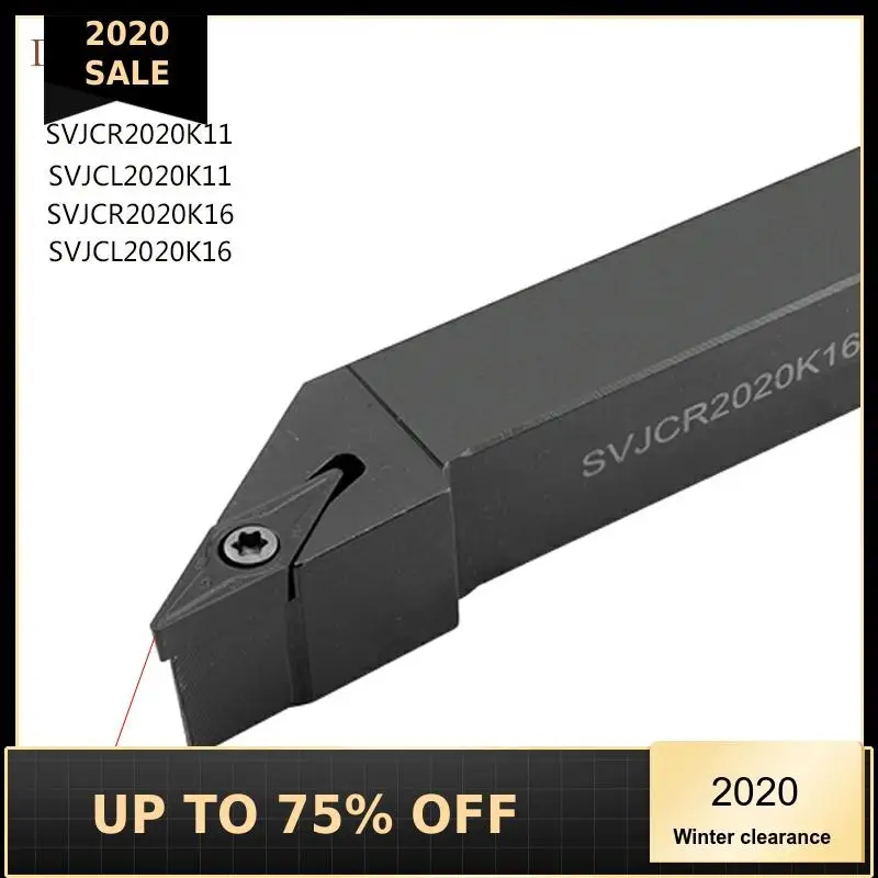 

1 Pcs SVJCR2020K11 SVJCL2020K11 SVJCR2020K16 SVJCL2020K16 cnc turning tools outer turning tool holder tool holders