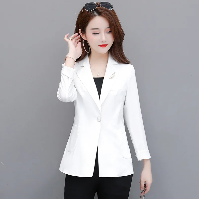 

Small Suit Women's Thin 2019 New Style Autumn Popular-Style One-Button Slim Fit Fashion Elegant Short Coat