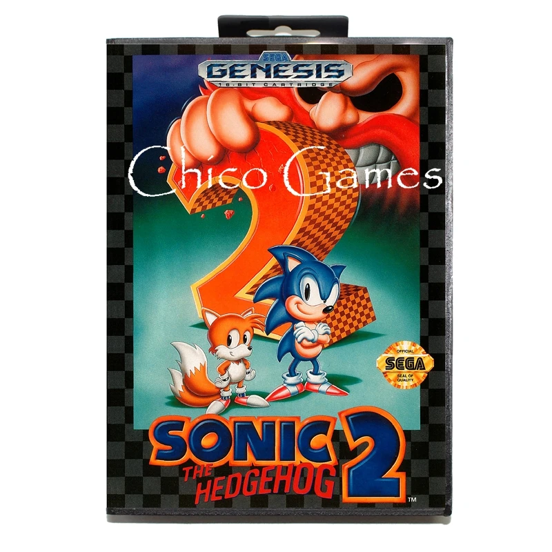 

Sega MD games card - Sonic the Hedgehog 2 for Sega MegaDrive Video Game Console 16 bit MD card