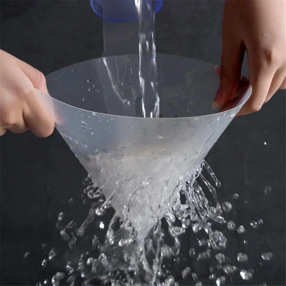 Foldable Filter Drainer Suction Sink Storage Basket Flexible Food Strainer Kitchen Anti-blocking Funnel