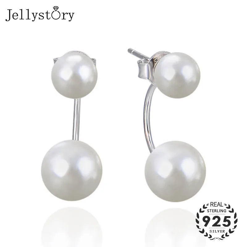 Jellystory 925 Висячие серьги из серебра пробы с натуральным пресноводным жемчугом