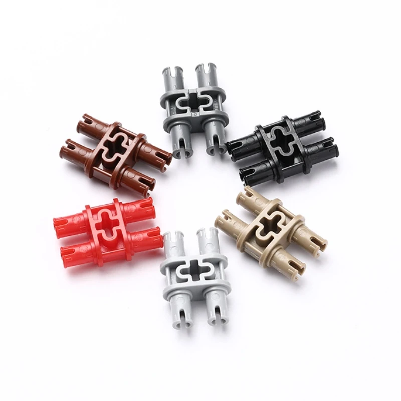 Pin Double with Axle Hole Bricks Collections Bulk Modular GBC Toy For Technical MOC 1Pcs Sale Building Blocks