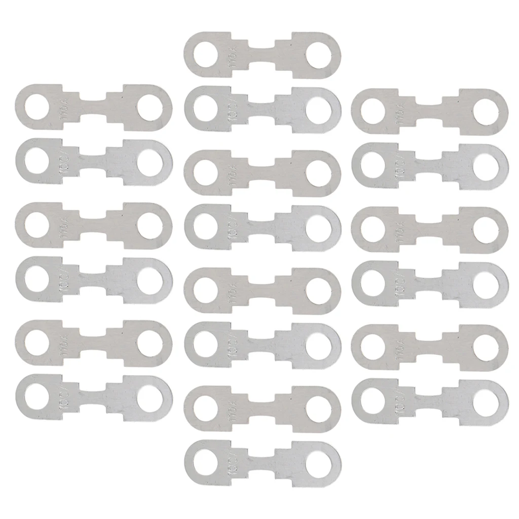 20 Pieces Car Flat Metal Fuse Strip For VW Audi SEAT Skoda Ford - 100A 110A