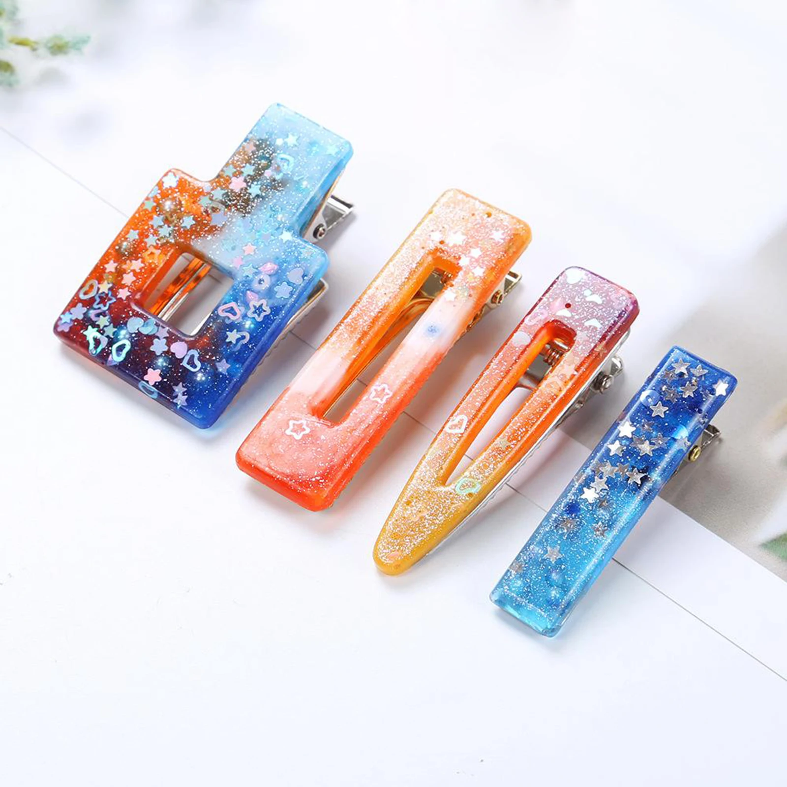 2 Packs Molds DIY Hair Pin Casting Mold Kit for Hair Clip Silicone Molds, Easy and Durable to Use